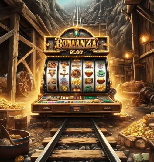 Antarmuka slot game populer dengan tampilan bet controls, spin button, dan riwayat hasil